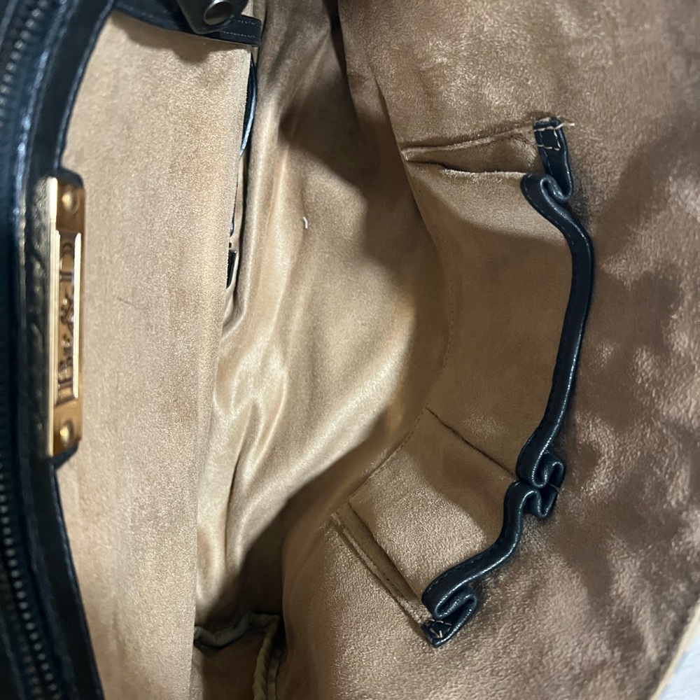 Be & D Leopard Print Soft Leather Laptop/ Work Everyday Messenger Bag - Picture 15 of 16